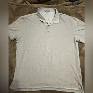 Men’s polo shirt. Members Mark stretch cotton. Gray size  XXL pique polo.